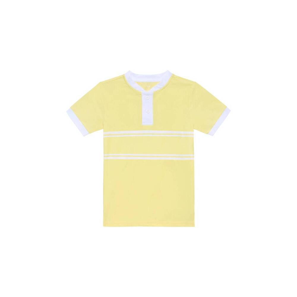 NEW COURTSIDE KIDS boy's lemon stripe blade shirt in yellow